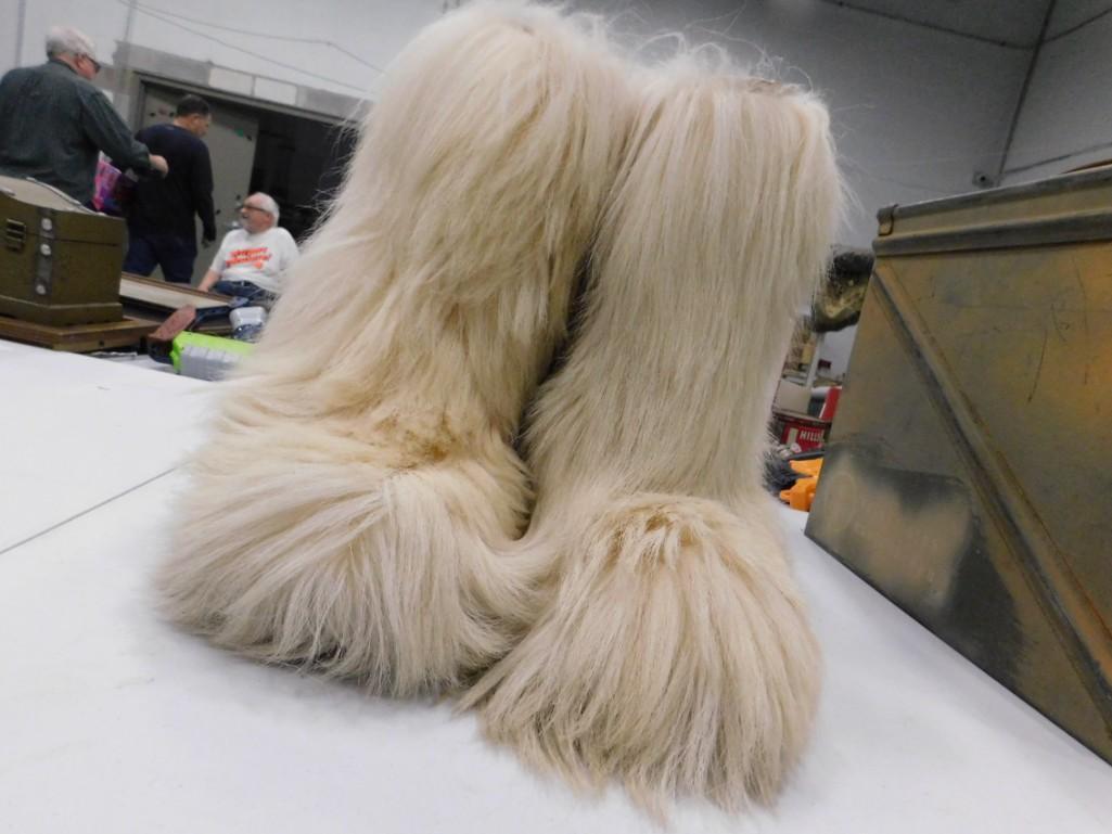 Vintage Fluffy Boots with Goat fur Uppers Size  39 40 (1 of 4)