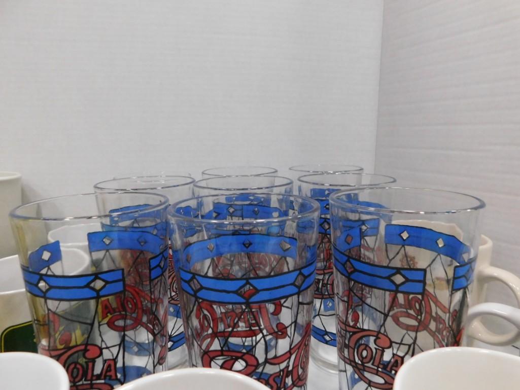 Lot of 8 Pepsi Cola Glasses and Asst Mugs incl John (1 of 3)