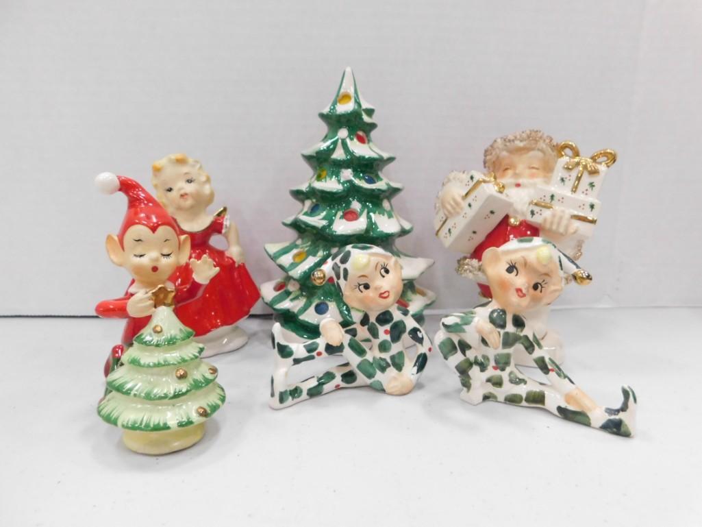 Vintage Christmas Figures Ceramic Christmas Tree , (1 of 4)
