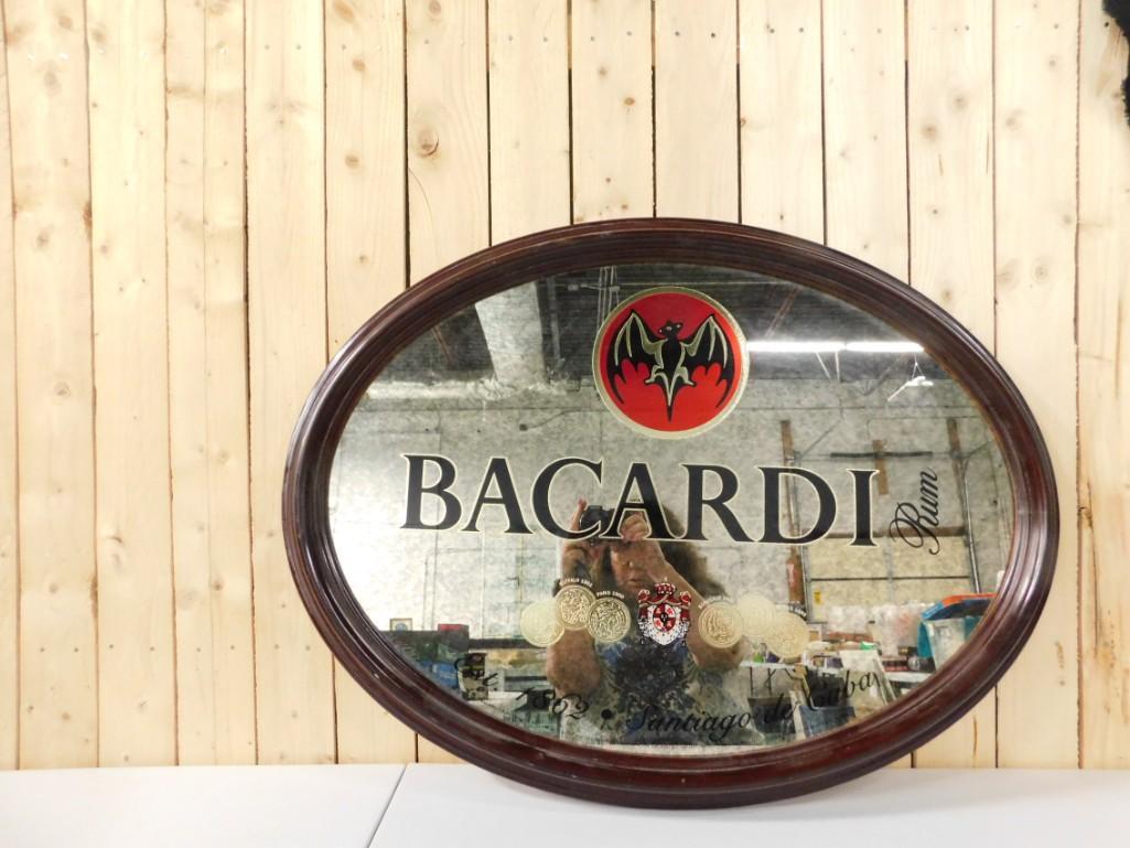 Bacardi Framed Bar Advertising Mirror (1 of 3)