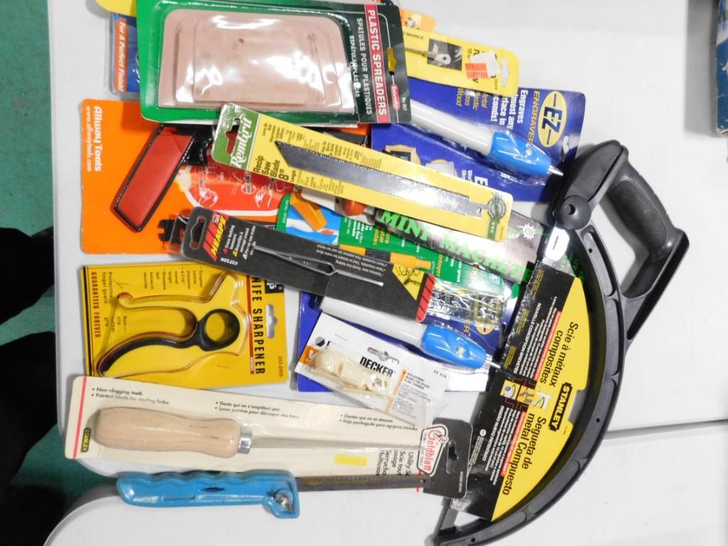 Tool Lot incl Knife Sharpener , Mini Machete , Saw (1 of 1)