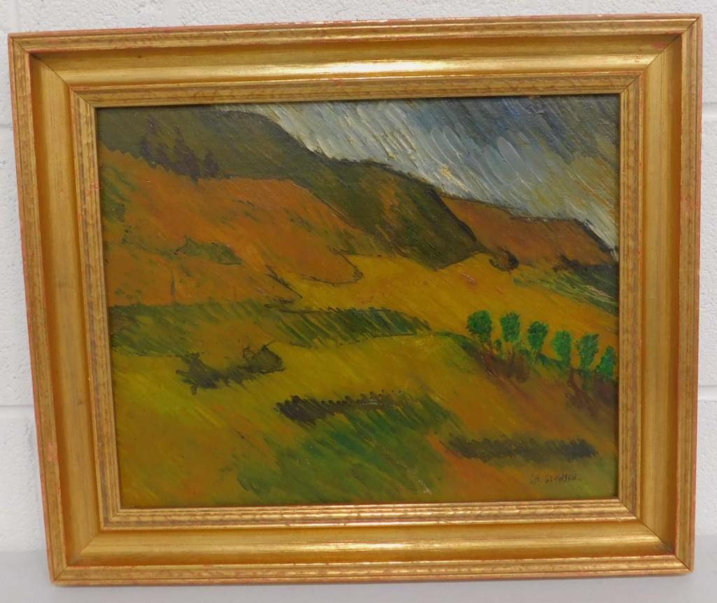 Charles Howard Clawson "Listed: In the Style of Charles Howard Clawson "Listed California Artist" (1889-1941) Oil on Board . Measures about 18.75"x15.75"