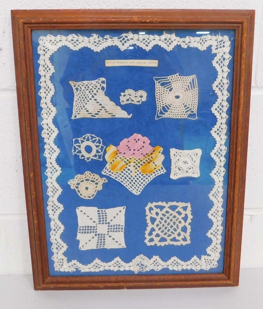 1920's Lace Samples Marion Johnson Pluckers: 1920's Lace Samples Marion Johnson Pluckers . Measures about 14"x18"