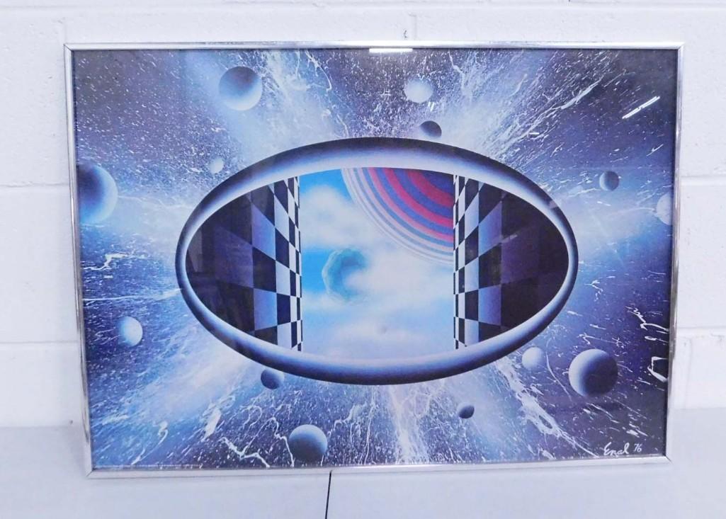 Enal (1976) California Lithograph Rare Space (1 of 4)