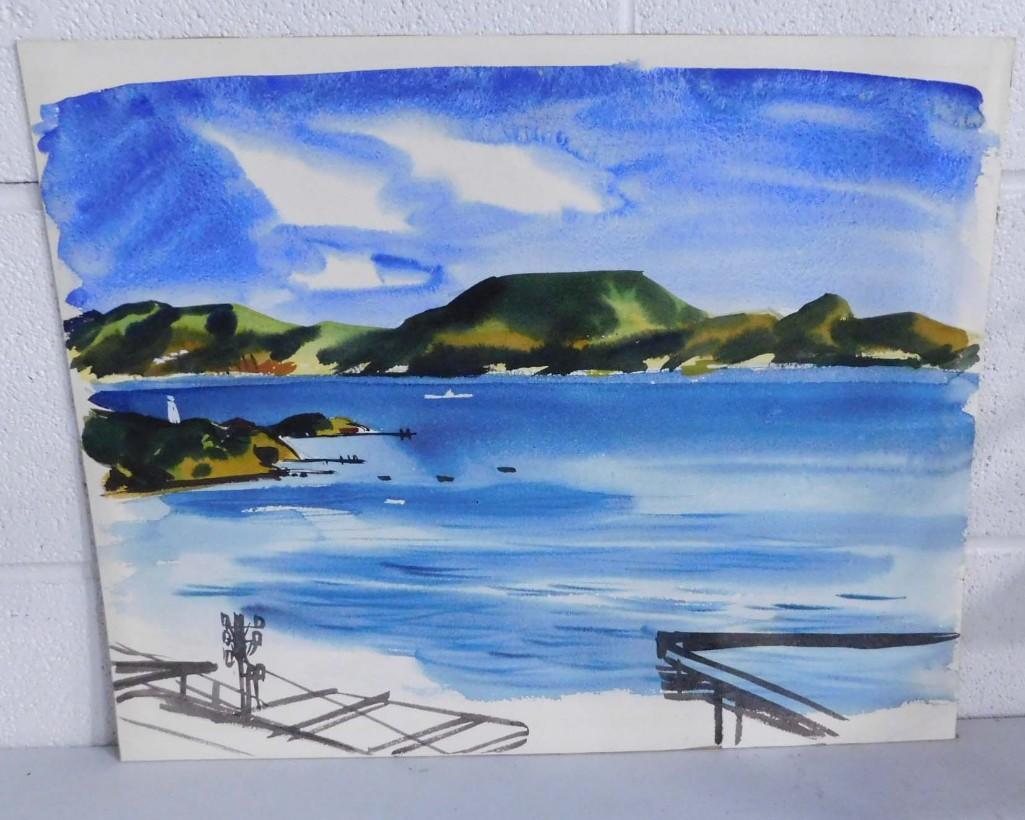 George Bueher Original Signed Watercolor (1 of 2)