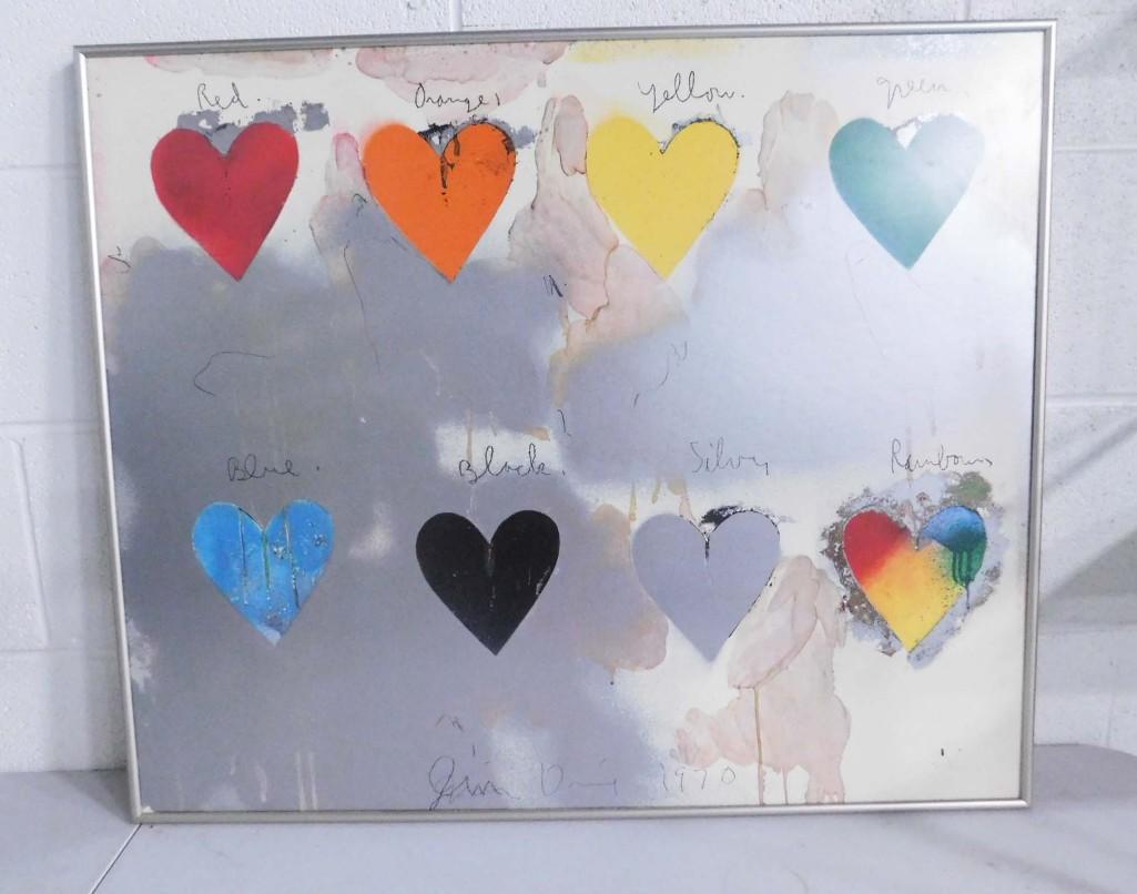 Mid Century (1970)"Metallic Silhouette Hearts" Jim Dine (1 of 12)