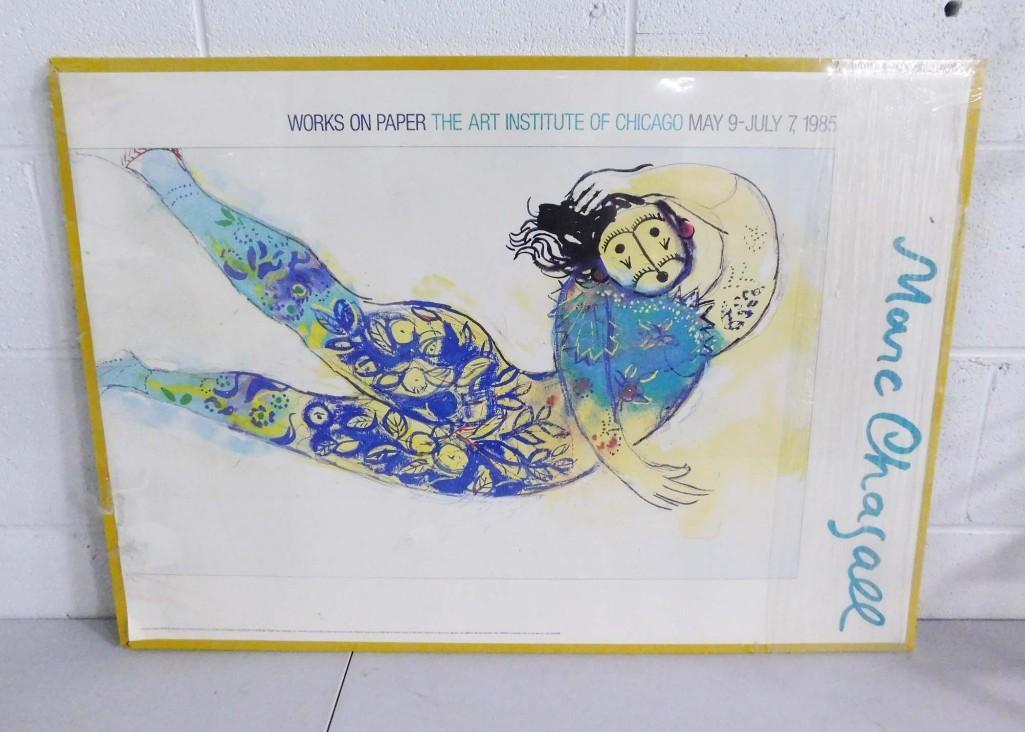 Marc Chagall Rare Poster 9/30 Art Institute of Chicago: Marc Chagall Rare Poster 9/30 Art Institute of Chicago . Measures about 24.75"x35"