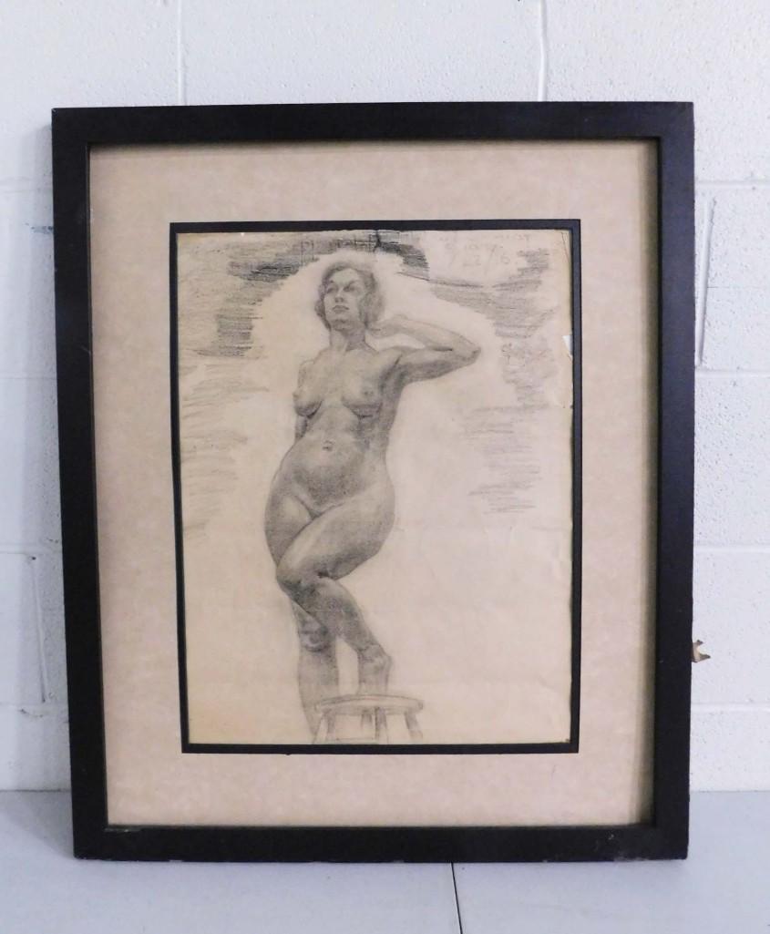 WC Schmidt Original Drawing Art Deco (1916) Signed (1 of 3)