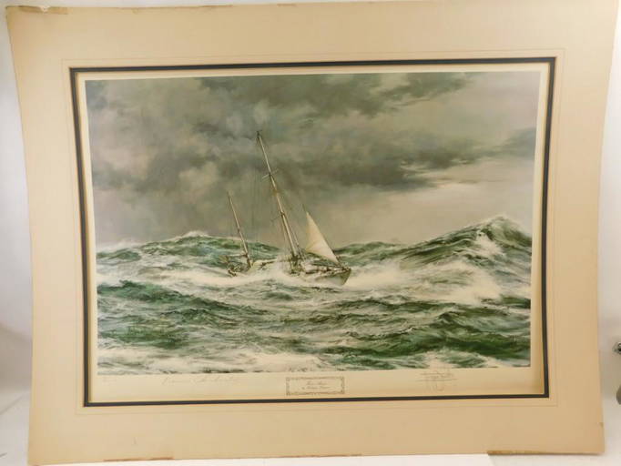 Sold at Auction: Montague Dawson, Montague Dawson, (British, 1890-1973),  The Rising Wind, color lithograph, 36 x 24