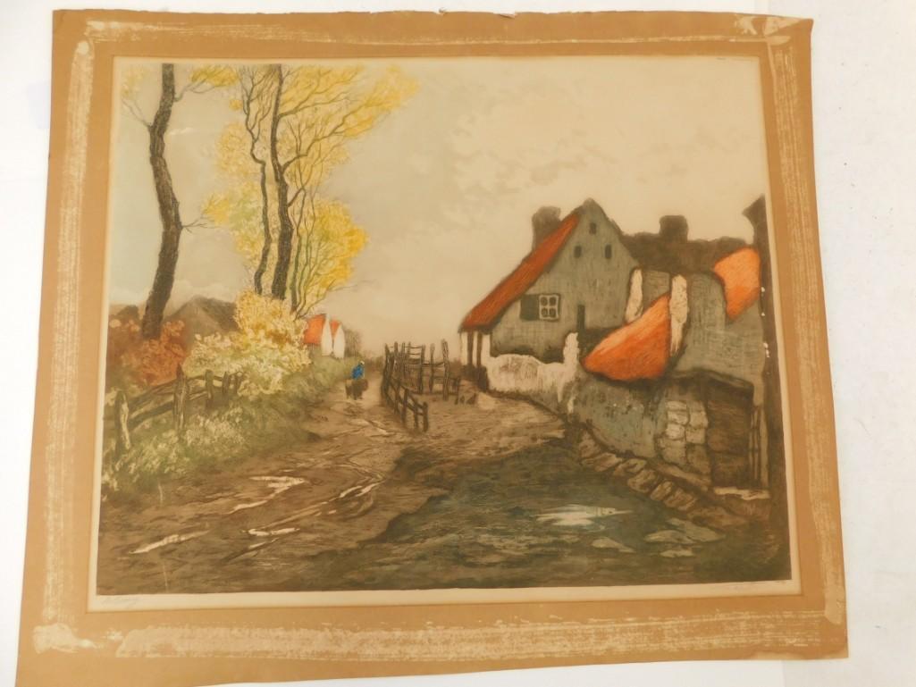 Lucien Dasselborne Original Etching "Le Bouge" Signed (1 of 7)