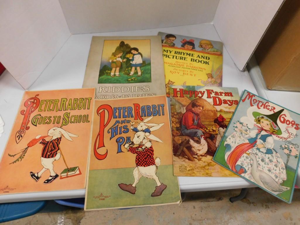 6 Antique Children's Books incl Peter Rabbit , Mother (1 of 5)