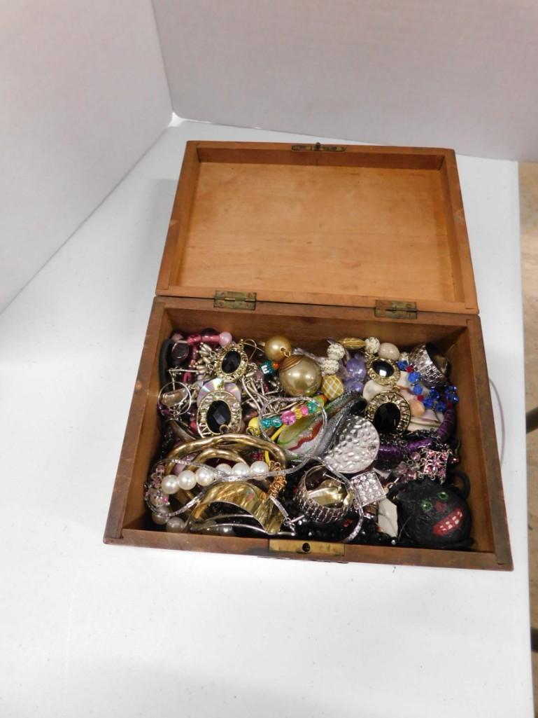 Jewelry Box with Costume Jewelry: Jewelry Box with Costume Jewelry
