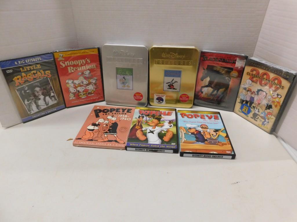 New DVDs incl 3 Popeye, Little Rascals , Snoopy , 2 (1 of 1)