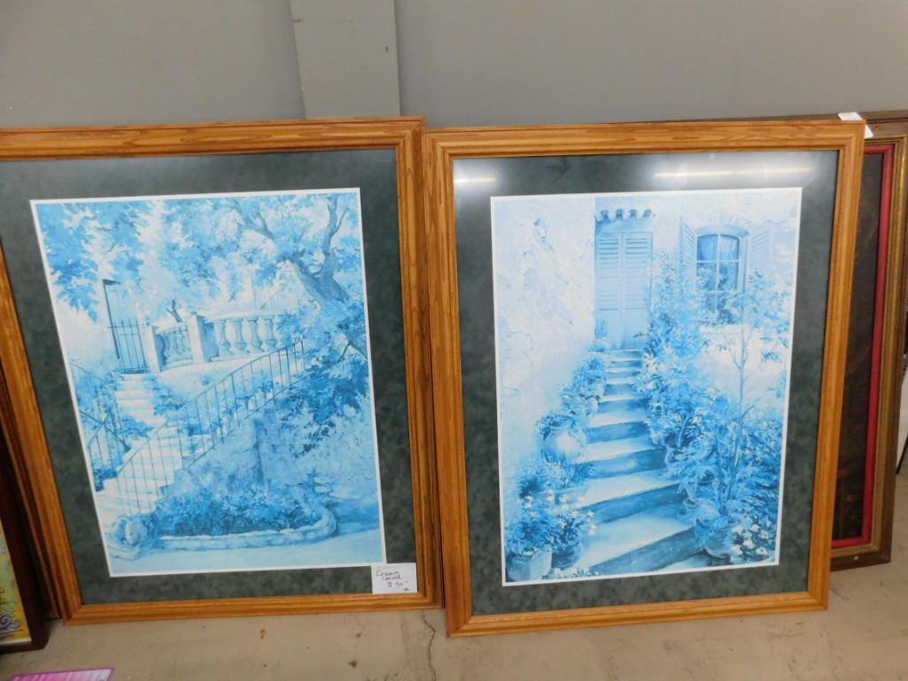 Pair of Large Framed Prints - Duvall: Pair of Large Framed Prints - Duvall - Each Measures roughly 4.25" x 34.5"
