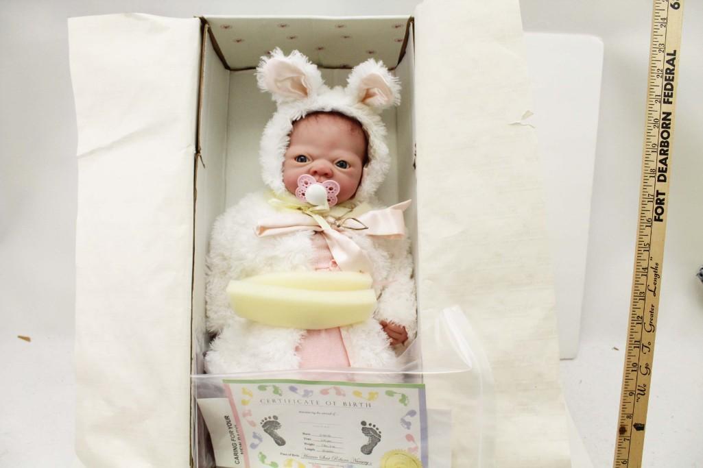 Ashton Drake Reborn Baby Emily So Truly Real 21" Vinyl: Ashton Drake Reborn Baby Emily So Truly Real 21" Vinyl & Cloth Weighted Doll by Linda Webb . Reborned by Heaven Sent Reborn Nursery . Clean , gc, with box and papers