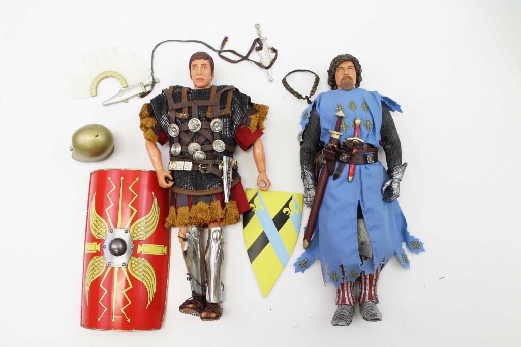 2 Roman ( Blue ) Emperor / Gladiator Soldiers 12" (1 of 4)