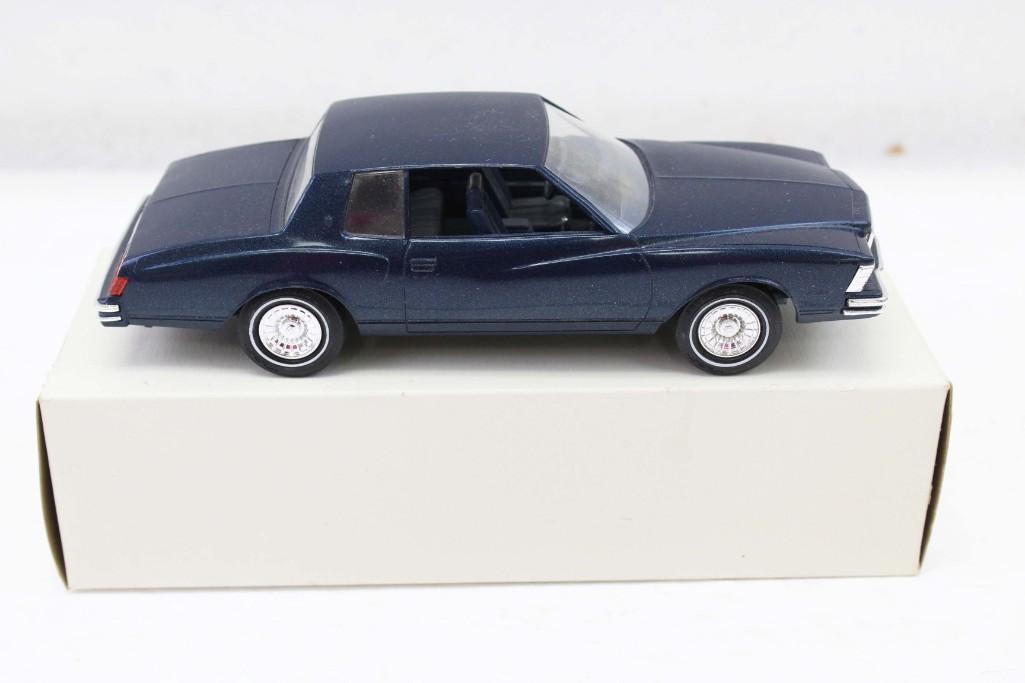 Vintage 1979 Blue Monte Carlo Dealer Promo Model Car in (1 of 4)