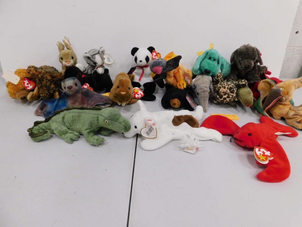 20 Beanie Babies Most New with Tags: Lot of 20 Beanie Babies Most New with Tags includes 1997 GIGI Black Dog