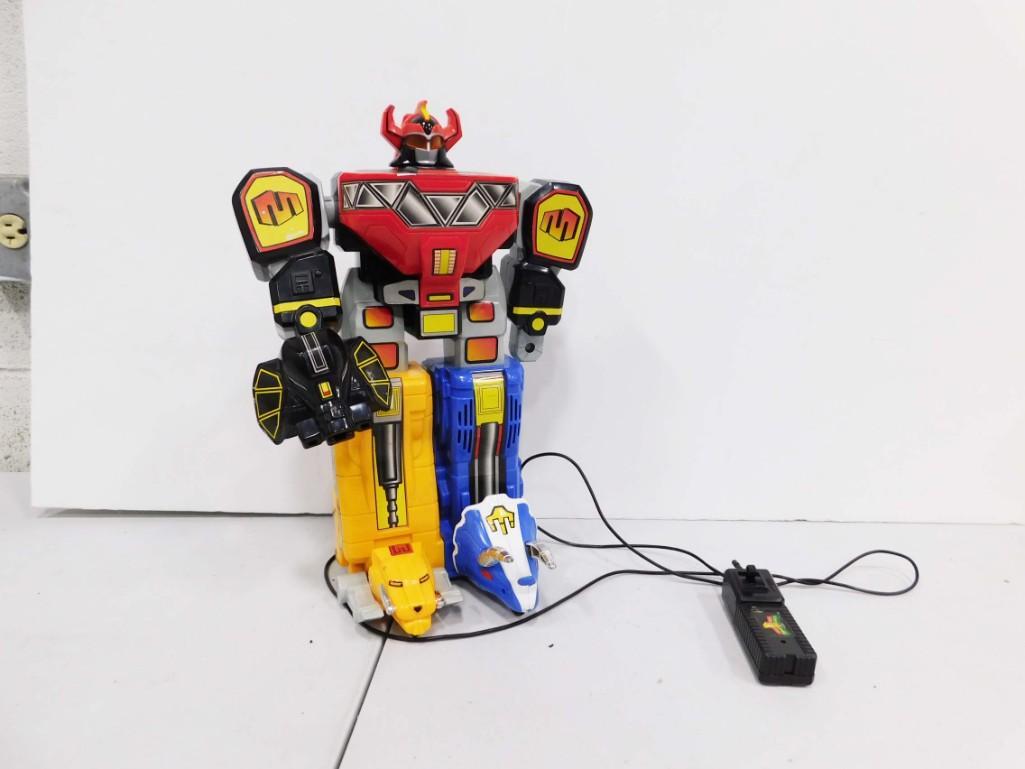 1994 Marchon Power Rangers Megazord: 1994 Marchon Power Rangers Megazord . Condition: remote, microphone, and noises work