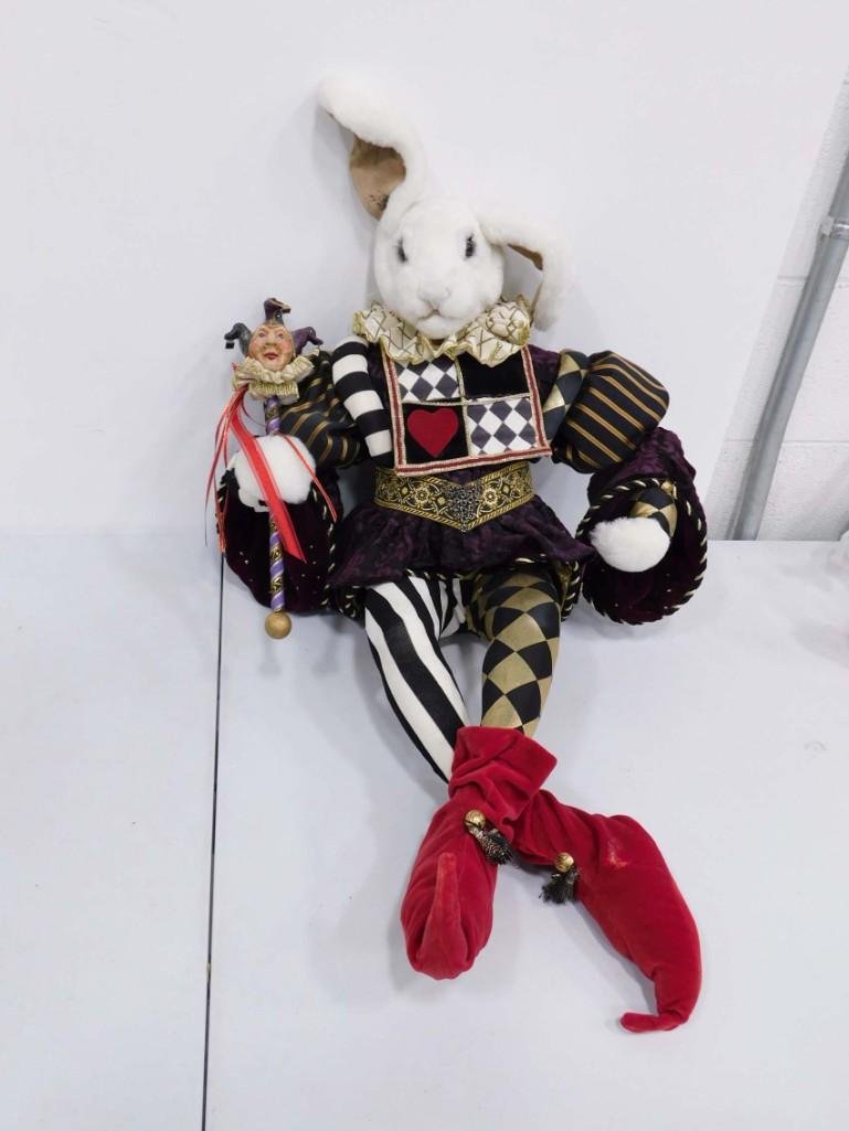 Lynn West Designs Rabbit with Music Box in a Jester (1 of 7)