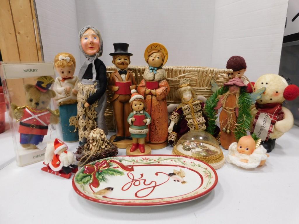 Holiday Decorations incl Vintage: Lot of Holiday Decorations incl Fitz and Floyd and Vintage
