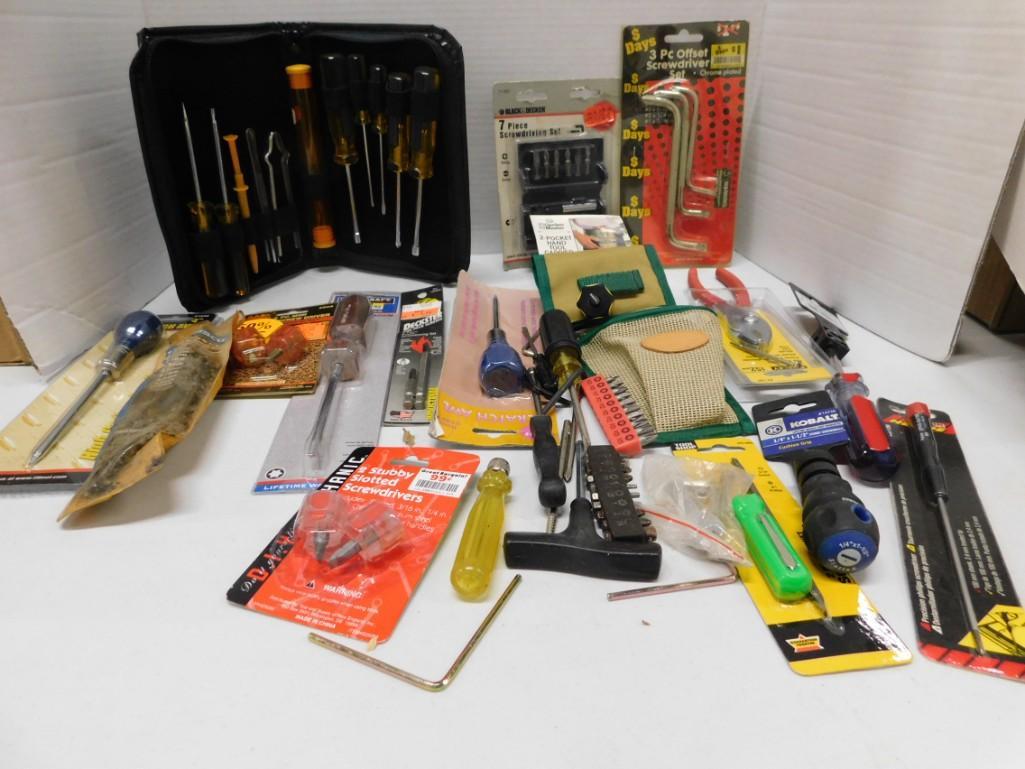 Large Tool lot including screwdrivers and bits, etc. (1 of 5)