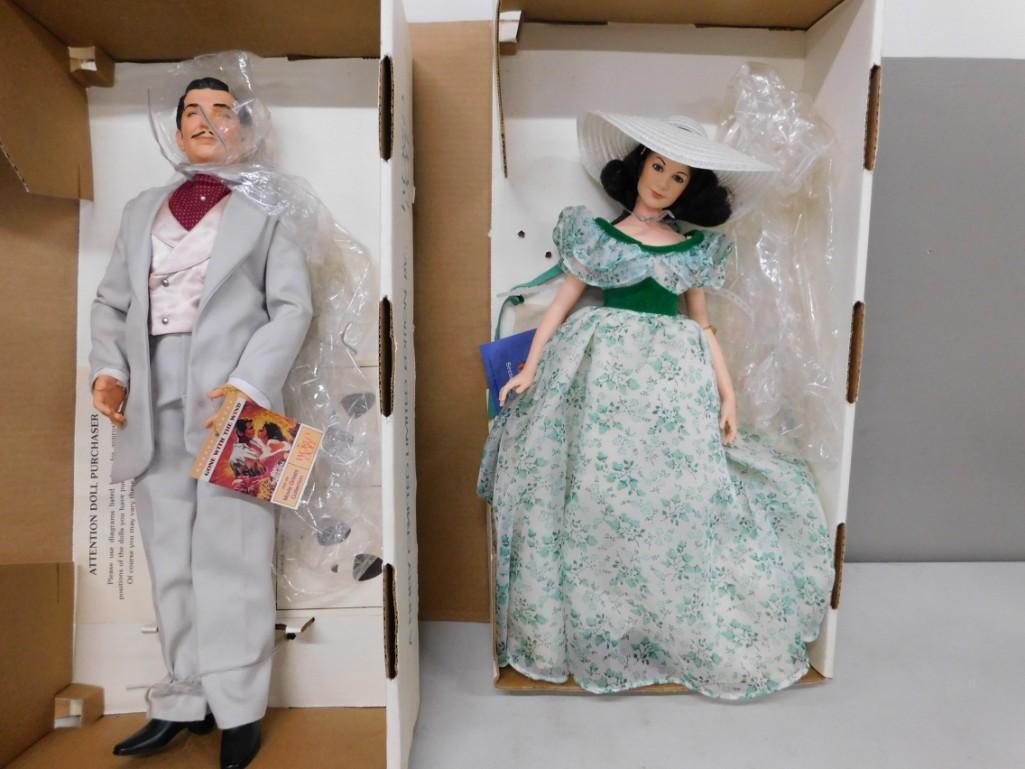 2 Gone with the Wind Dolls incl Rhett Butler and (1 of 8)