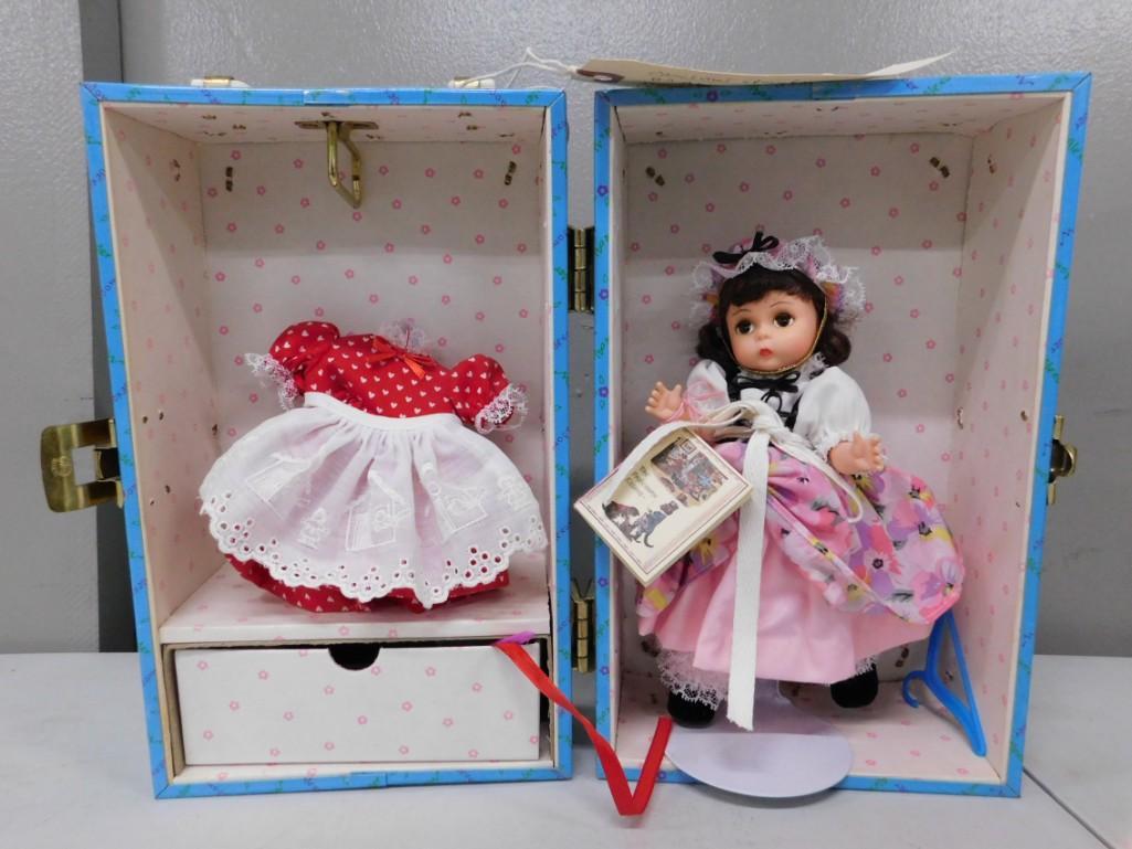 Madame Alexander Caroline Storyland Trunk and 8" Doll: Madame Alexander Caroline Storyland Trunk and 8" Doll with Dresses Made for Neiman Marcus