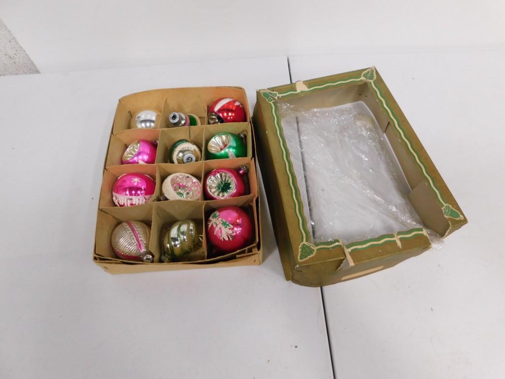Vintage Mercury Glass Christmas Ornaments incl Indents: Vintage Mercury Glass Christmas Ornaments incl Indents , Teardrops , Shiny Brite , etc