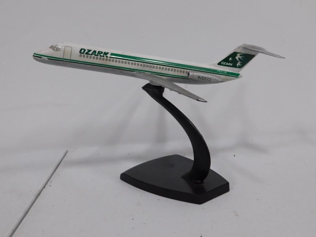 Ozark Airlines Model Airplane on a Stand (1 of 4)
