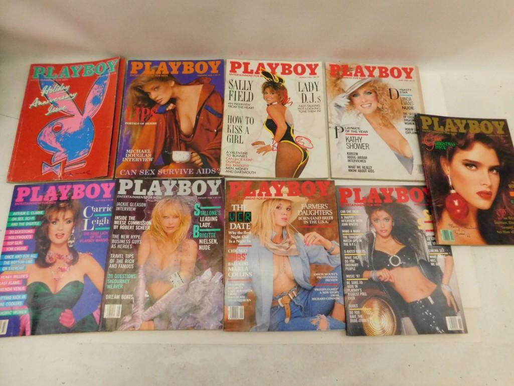 Lot of 9 Playboy Magazines from 1986: Lot of 9 Playboy Magazines from 1986