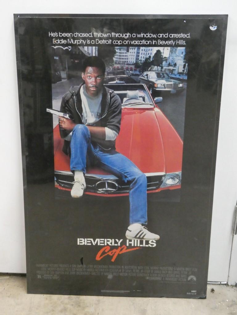 Framed Beverly Hills Cop Movie Poster Featuring Eddie: Framed Beverly Hills Cop Movie Poster Featuring Eddie Murphy Measures 42" x 28"