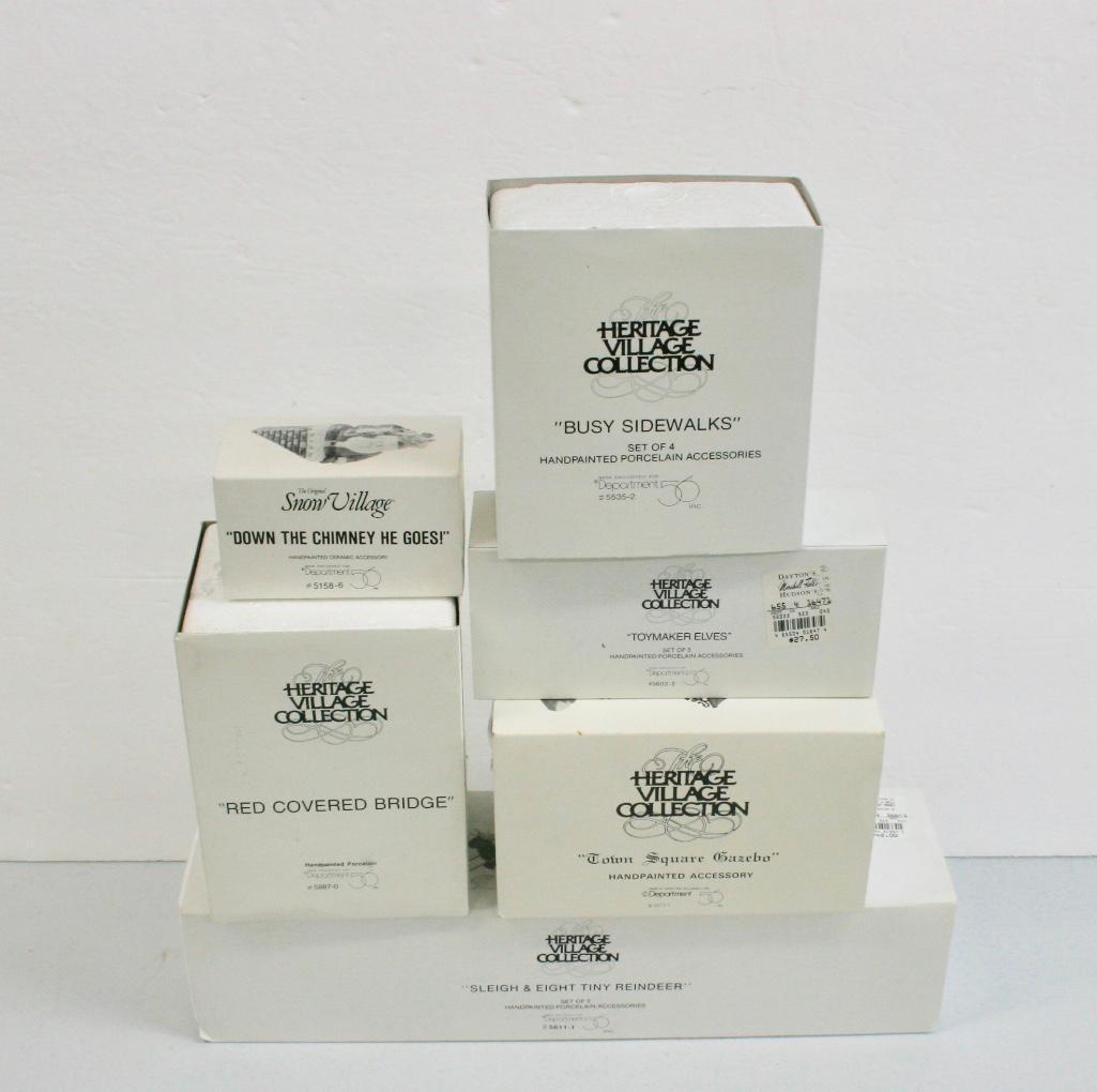 Lot of 6 Different Dept 56 Accessories - Covered (1 of 17)