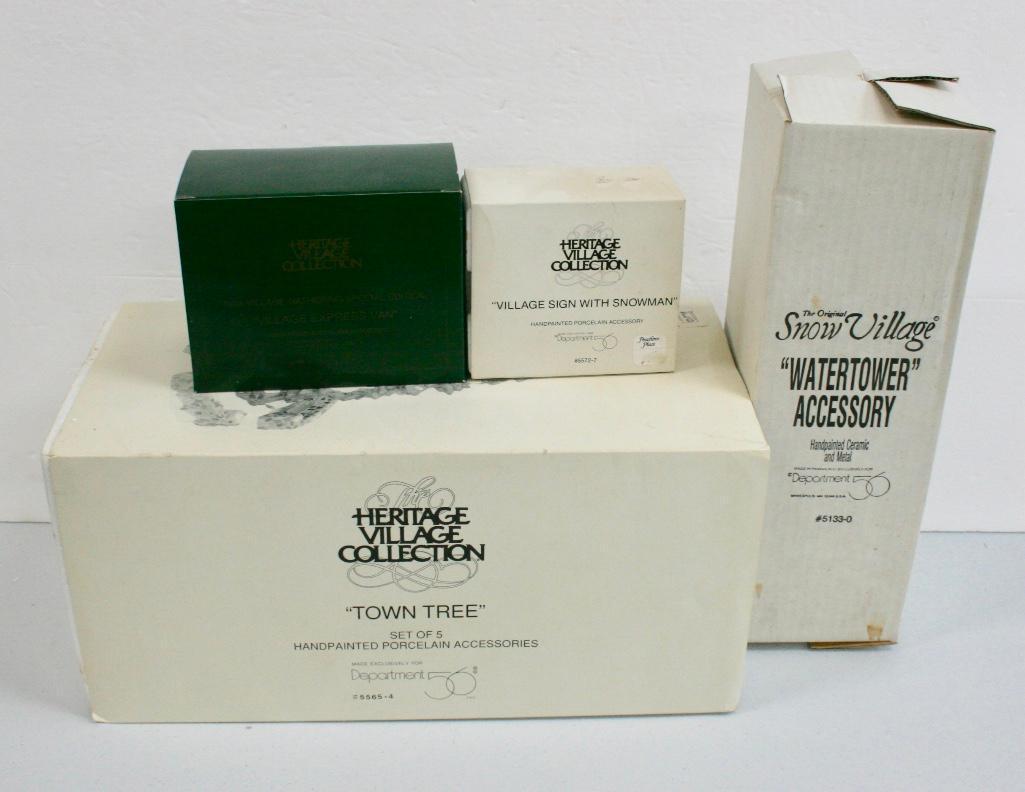 Lot of 4 Dept 56 Snow Village Accessories - Water (1 of 13)