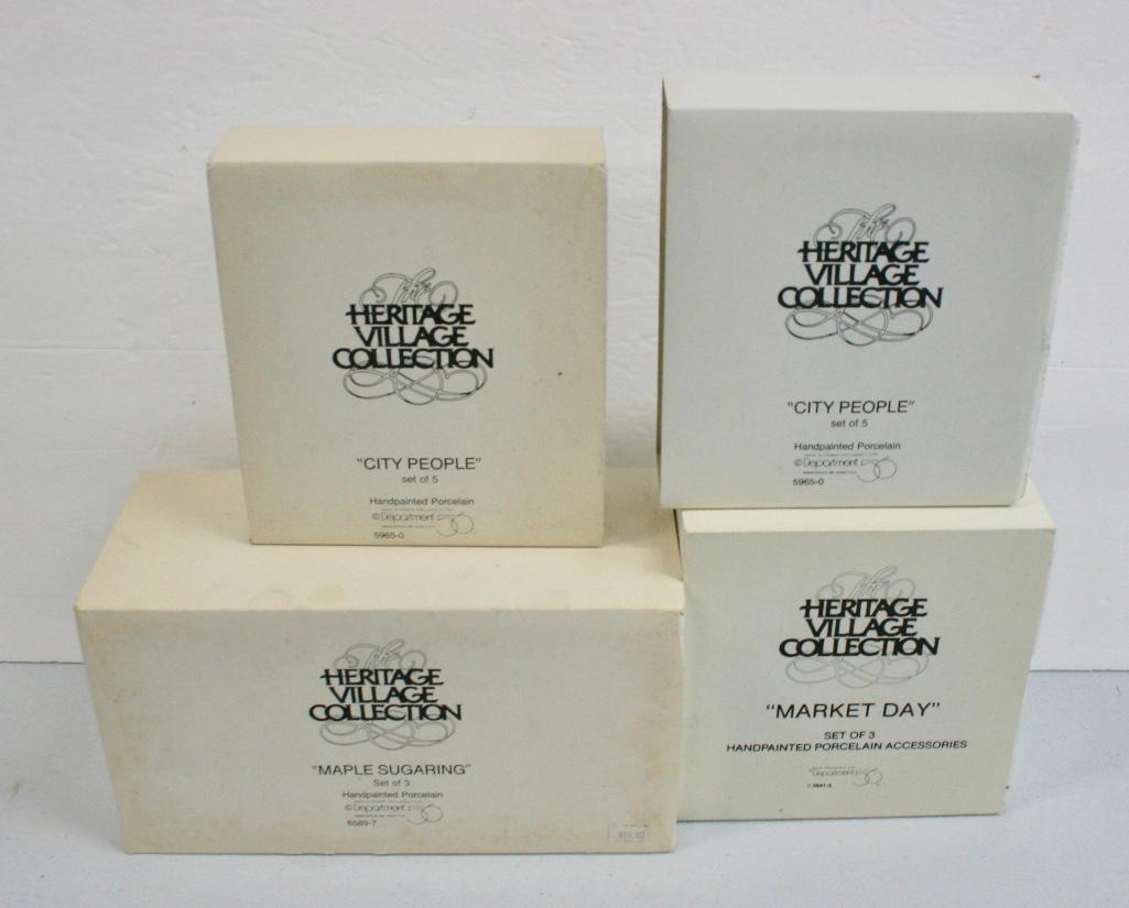 Lot of 4 Dept 56 Heritage Village Accessories - City (1 of 17)