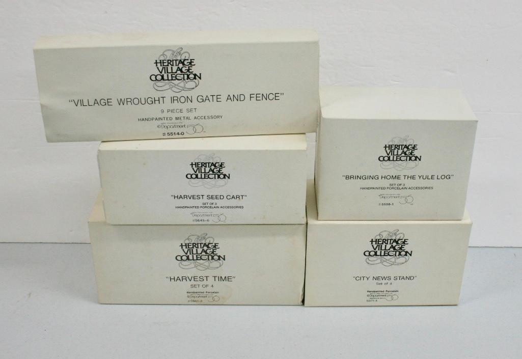 Lot of 5 Dept 56 Heritage Village Accessories - News (1 of 19)