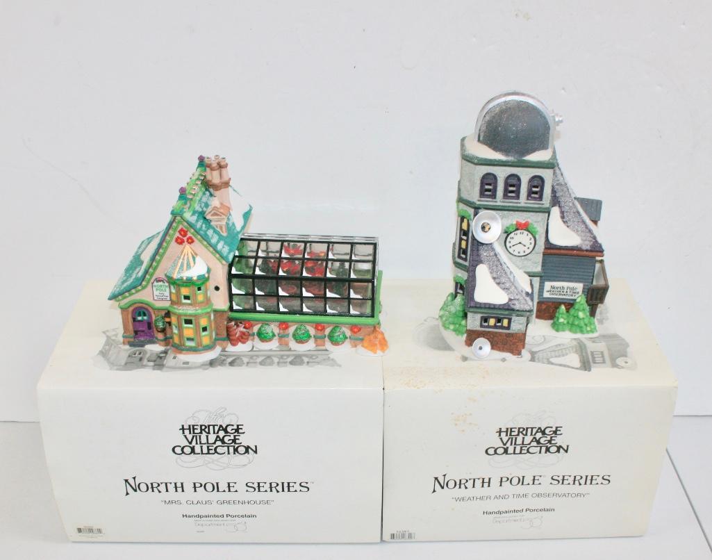 Department 56 North Pole Series - Mrs Claus' Greenhouse: Department 56 North Pole Series Mrs Claus' Greenhouse - 56395 Weather & Time Observatory - 56388