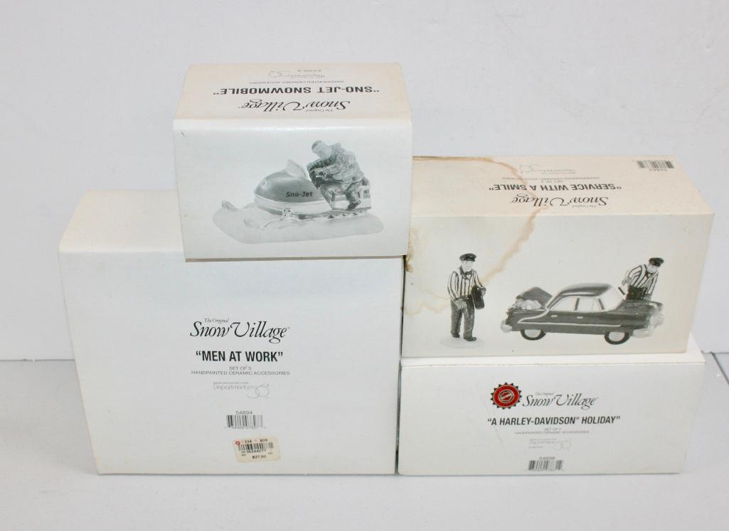 Dept 56 Snow Village Lot of 4 Accessories - Snowmobile, (1 of 12)