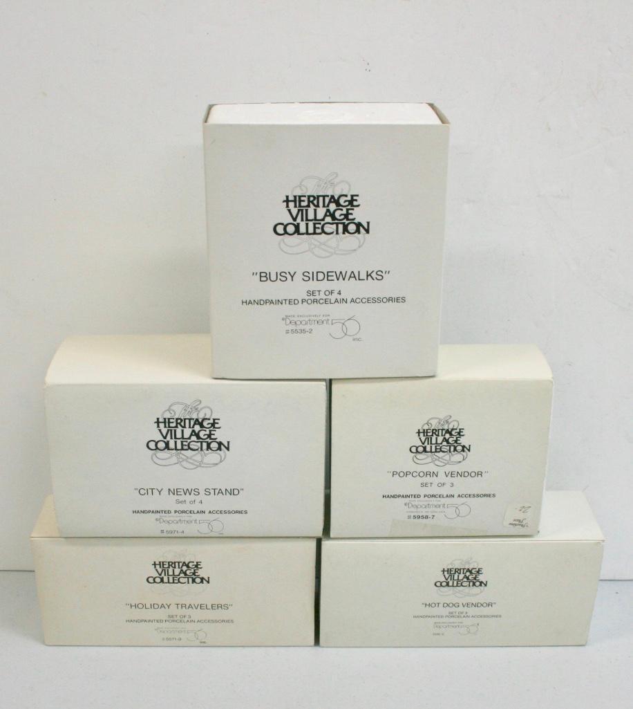 Dept 56 Heritage Village Lot of 5 Accessories - News (1 of 16)