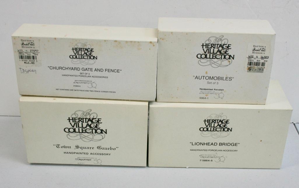 Dept 56 Heritage Village Lot of 4 Accessories - Bridge, (1 of 13)
