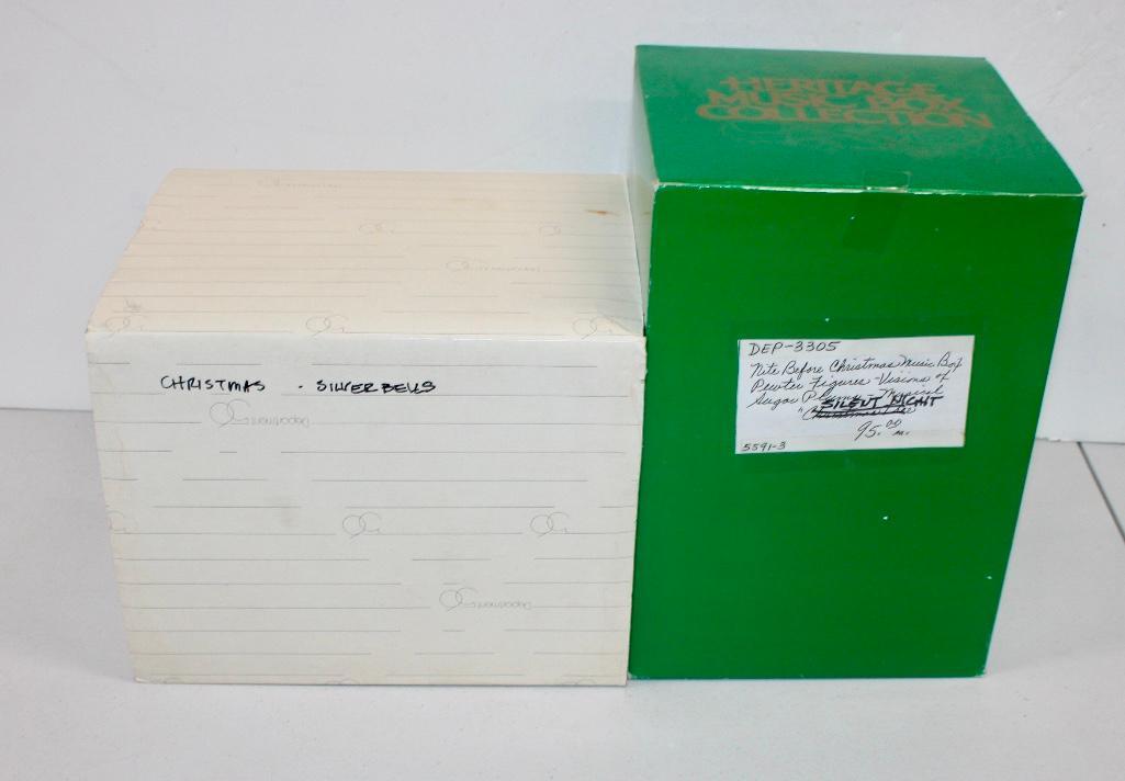 Department 56 Lot of 2 Music Boxes - Night Before (1 of 7)