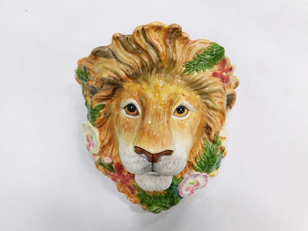 Fitz and Floyd Lion Ceramic Wall Shelf (1 of 3)