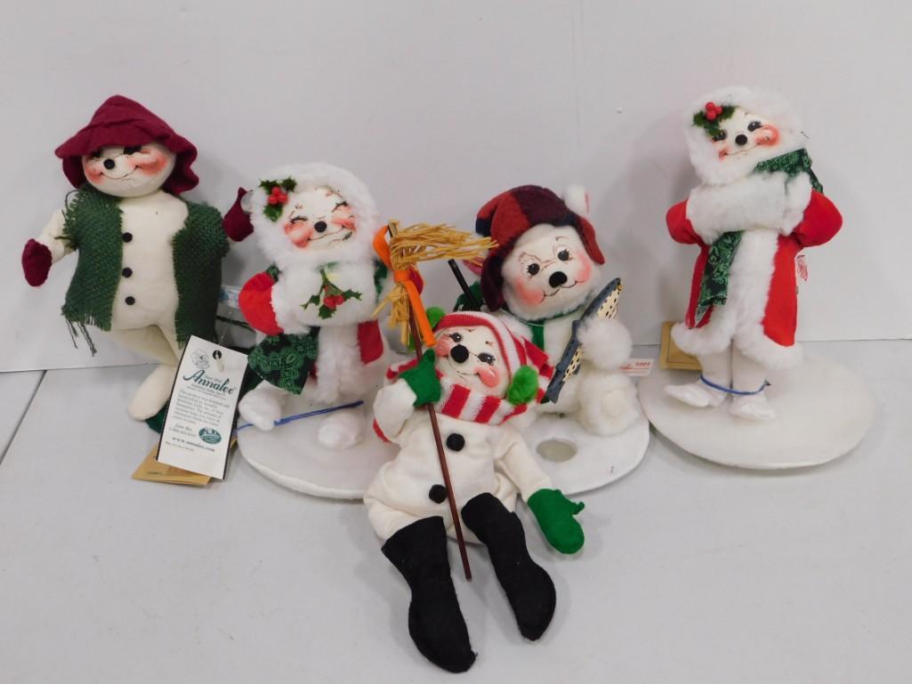 Lot of 5 Annalee Dolls including 7506 (1 of 3)