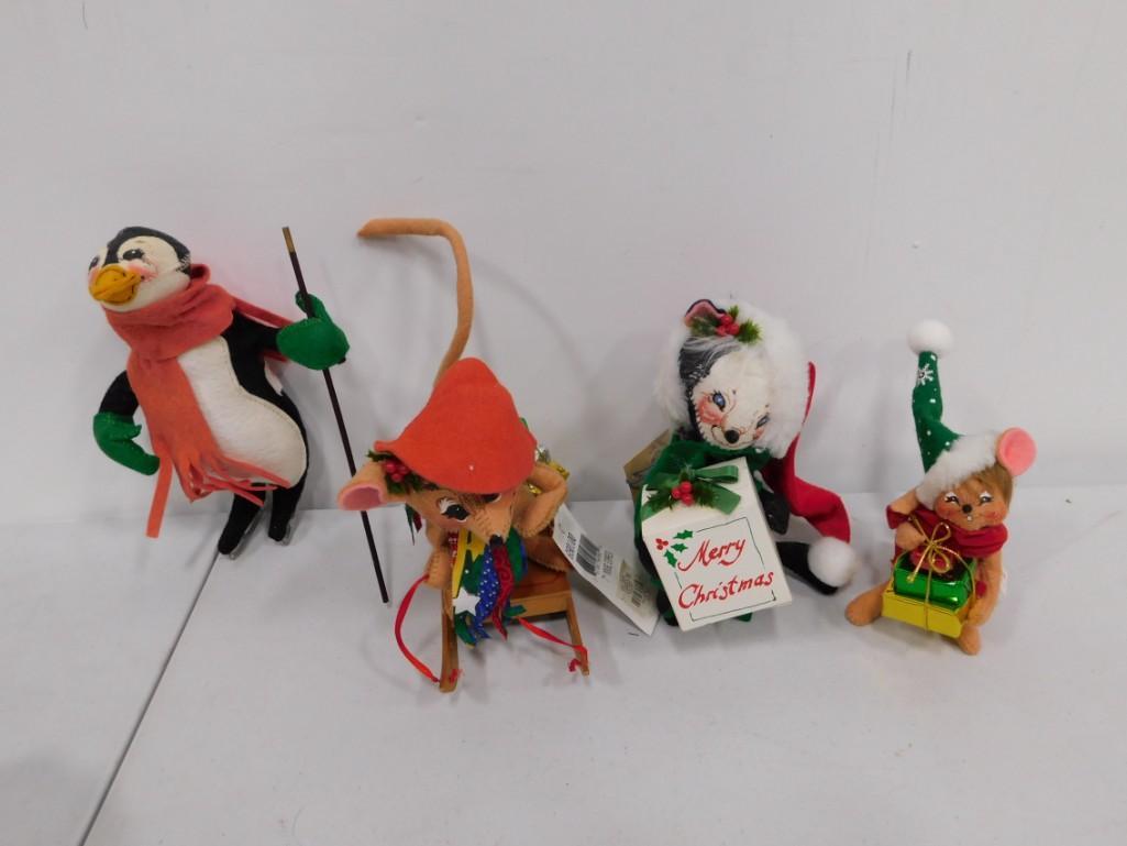 Lot of 4 Annalee Animal Dolls (1 of 4)