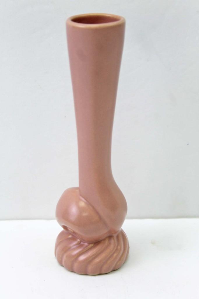 Bauer Pottery Bud Vase: Bauer Pottery Bud Vase . Marked, 'Bauer USA', this bud vase was called Cal-Art and made by artist, Ray Murray around 1945