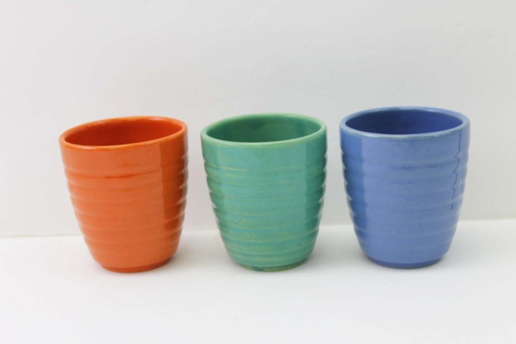 Bauer Pottery Rare Ring Barrel Tumblers (1 of 2)