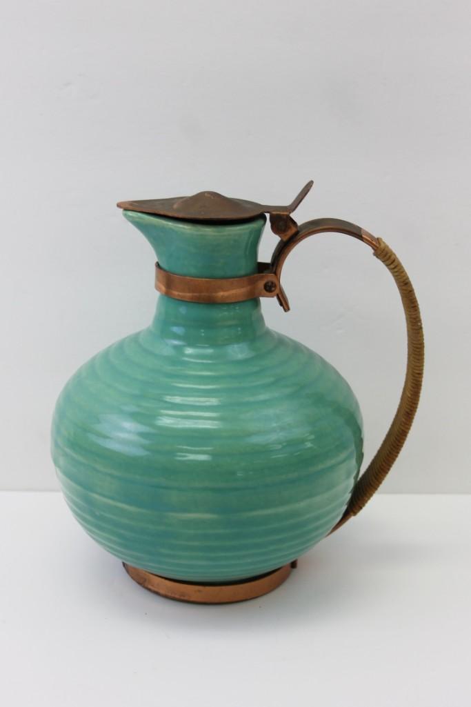 Bauer Ringware Coffee Server With Raffia Wrapped Copper (1 of 6)