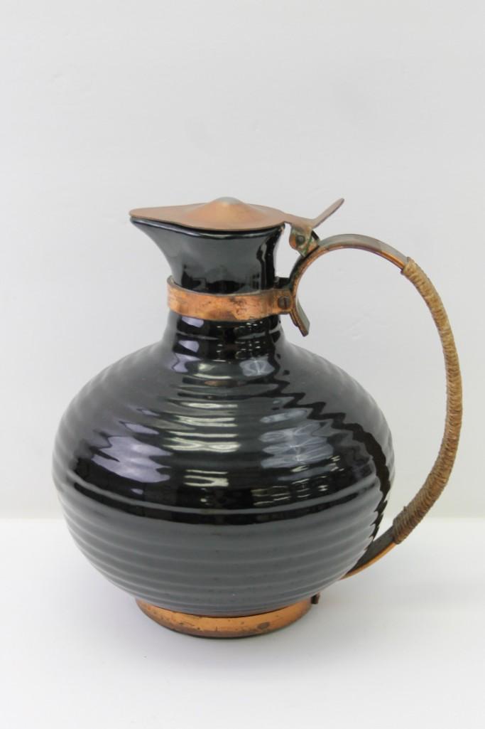 Bauer Ringware Coffee Server With Raffia Wrapped Copper (1 of 7)