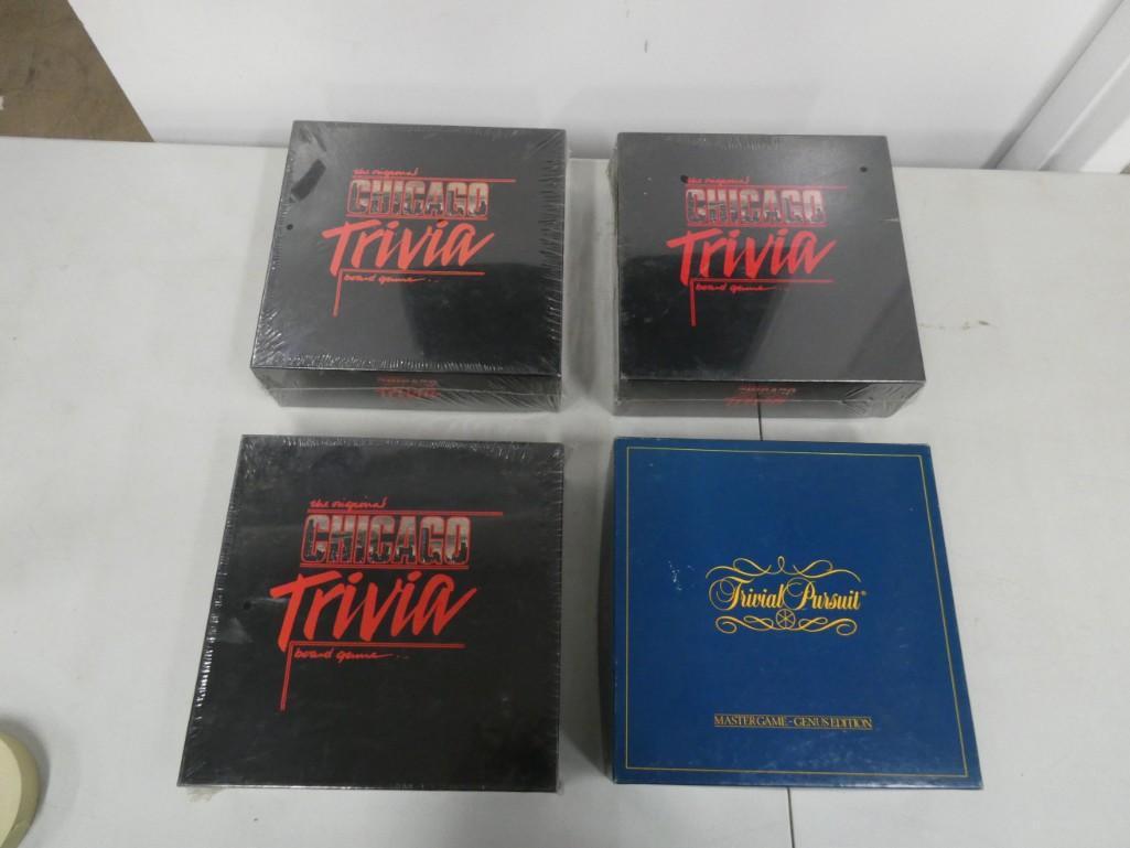 3 Sealed Chicago Trivia Board Games and 1 Open Trivial (1 of 1)