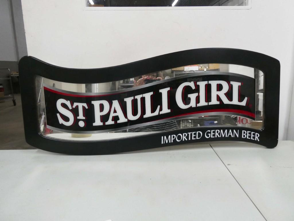 St Pauli Girl Beer Advertising Mirror Sign (1 of 2)